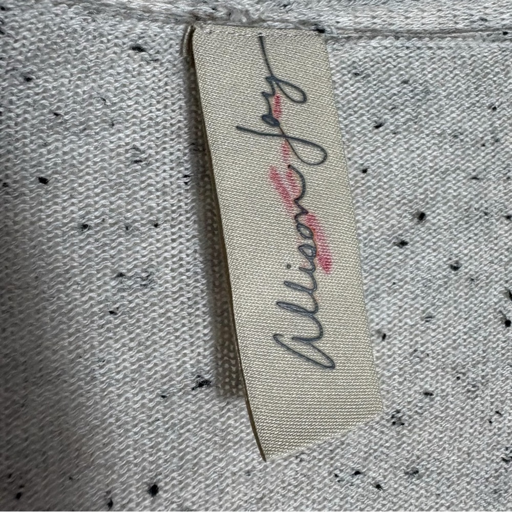 ALLISON JOY Speckled Gray Wrap Waist and Pleated Sleeve Size Small -- GORGEOUS!! - Picture 8 of 10